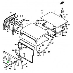 Vitre arrière de Hard top - JIMNY AVANT 2018